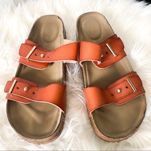 MADDEN GIRL Cognac Slip On Sandals